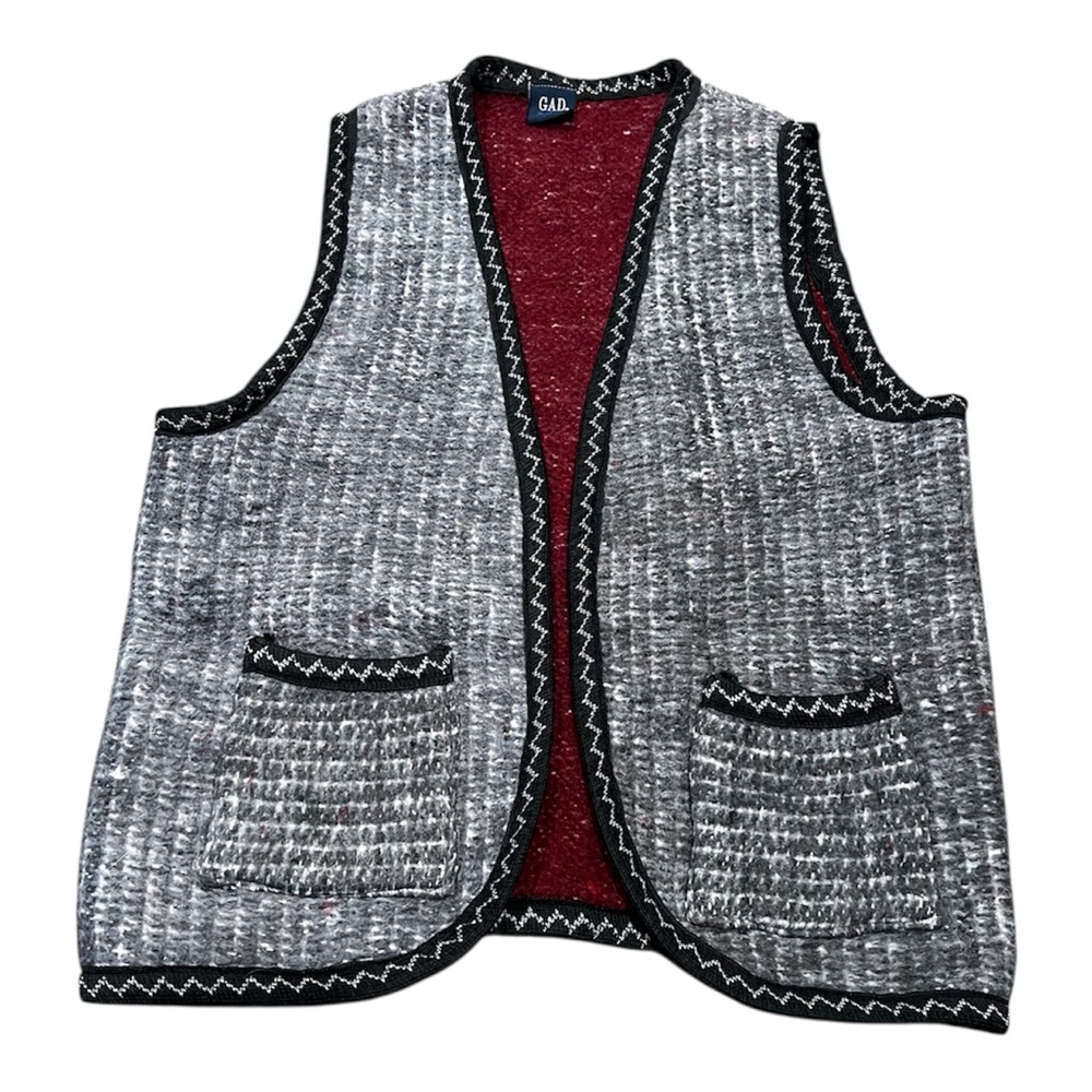 Vintage 90s heathered Gray warm vest, Gad brand, women’s size medium to large